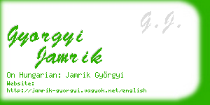 gyorgyi jamrik business card